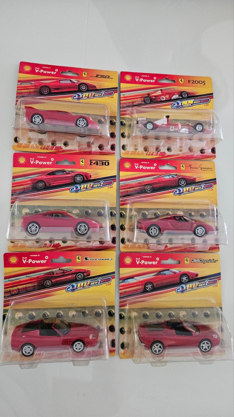 Shell V-Power Ferrari Collectie - Complete Set 6 Modellen, Verzenden