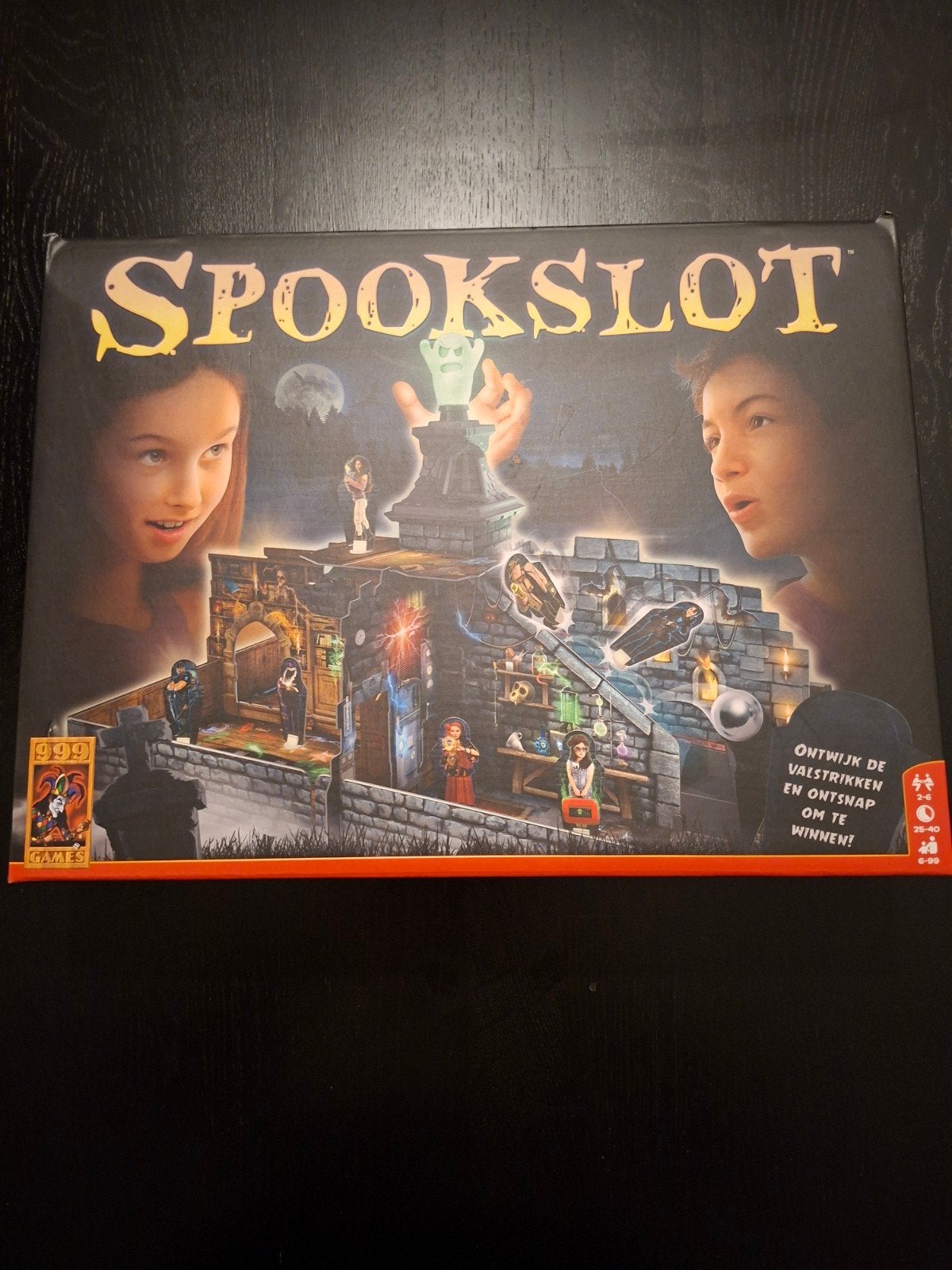 Spookslot Bordspel - Glow in the Dark Actie!, Een of twee spelers, Ophalen of Verzenden, Zo goed als nieuw, 999 Games