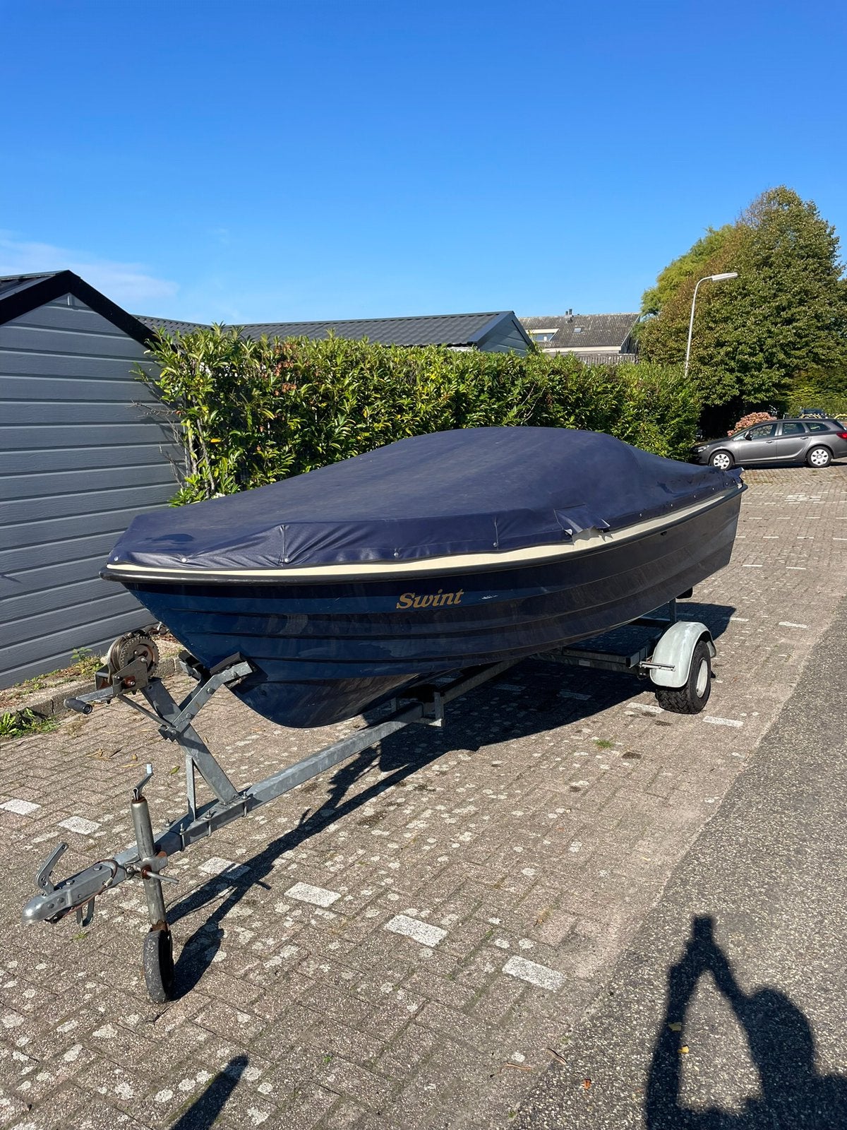 Sloep / motorboot seafinder 4.20 8 pk, Ophalen, Gebruikt, Trailer