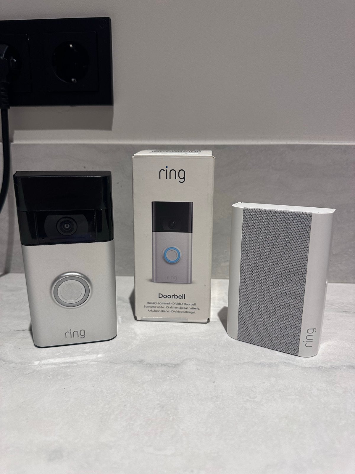 Ring Video Deurbel 2 met Chime!, Ophalen of Verzenden, Bewegingsdetectiesensor, Zo goed als nieuw, Draadloos