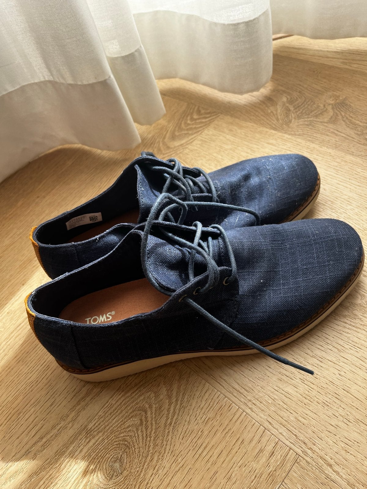 TOMS veterschoenen - Donkerblauw - Maat 43, Ophalen of Verzenden, Zo goed als nieuw, Blauw, Overige typen
