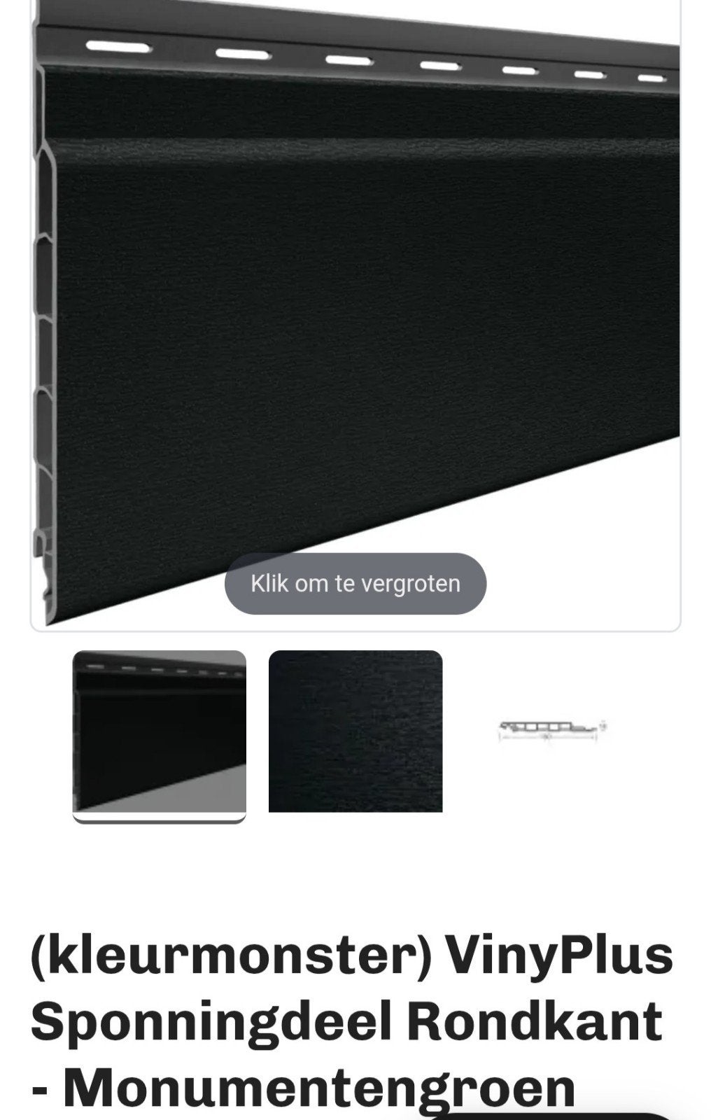vinyPlus Rondkantpaneel 150 mm Monumentengroen

5x 600 cm, Ophalen of Verzenden, Nieuw