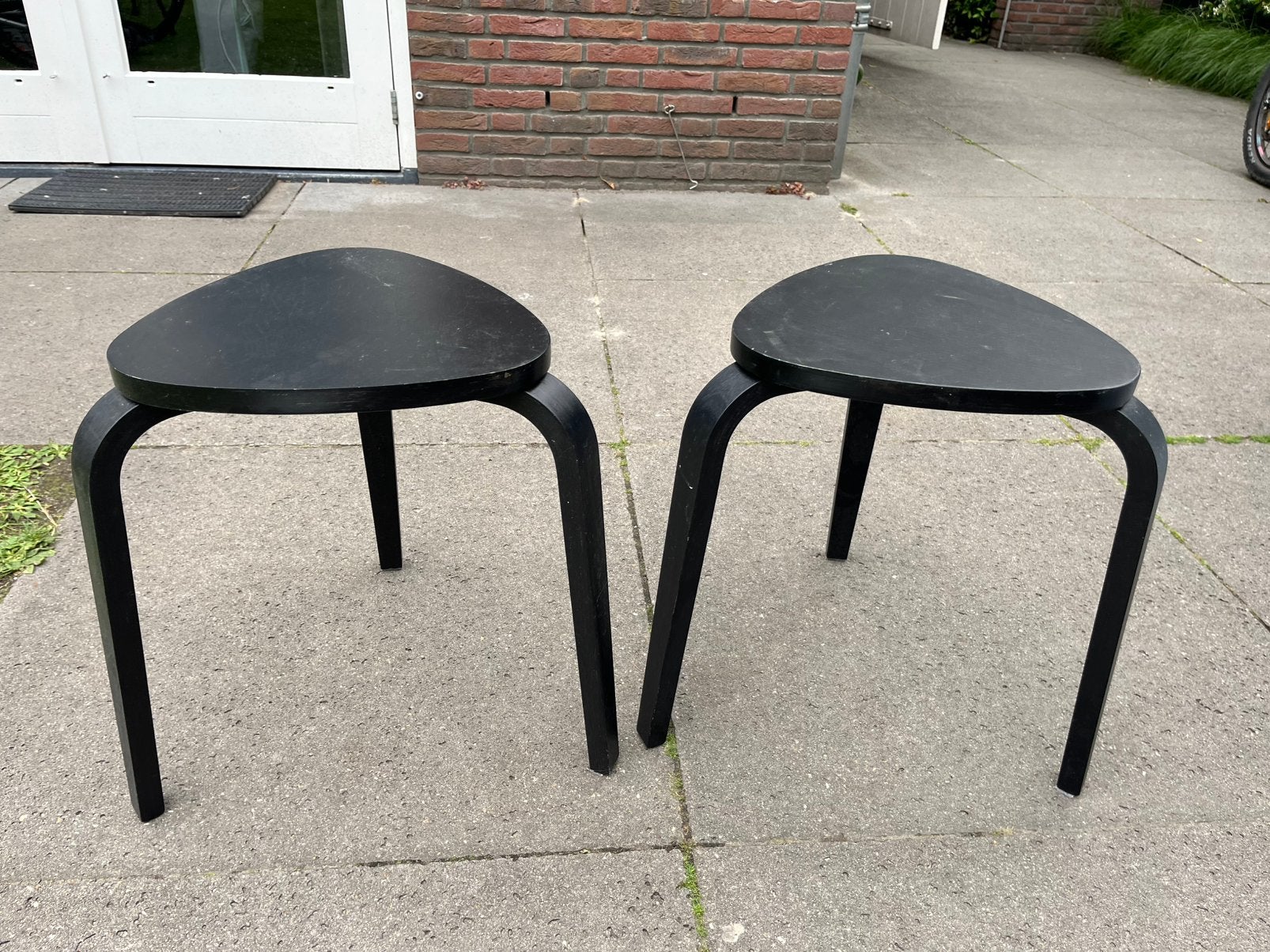 2 ikea krukjes hout zwart, Ophalen, Zwart, Zo goed als nieuw, Eén