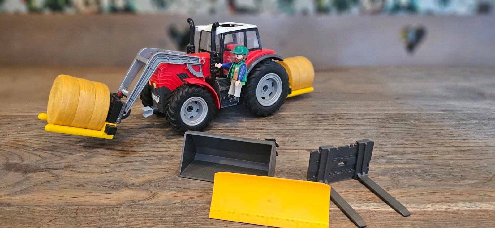 Playmobil Tractor met voorlader en accessoires, Ophalen of Verzenden, Zo goed als nieuw