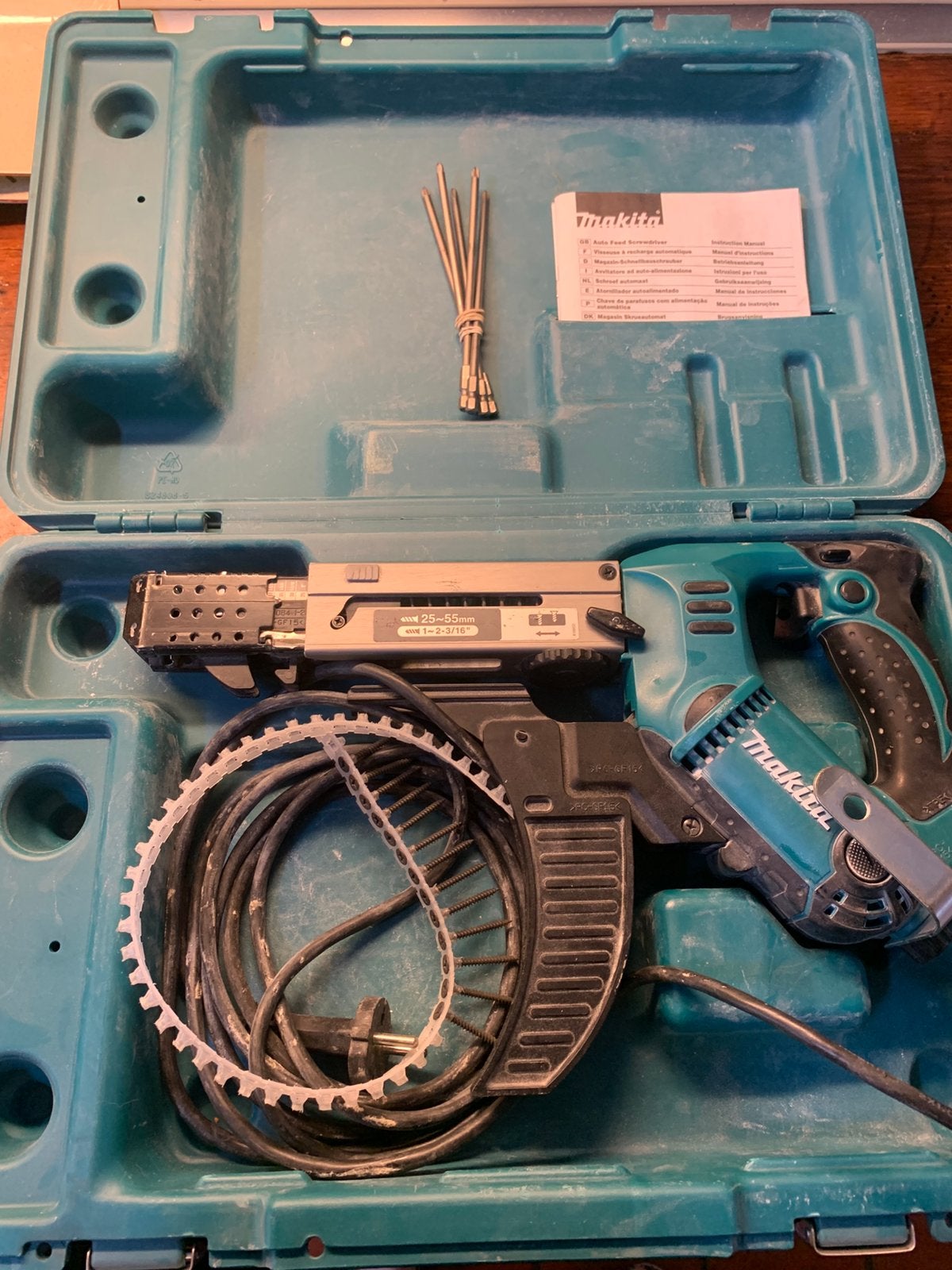 Makita 6843 Schroefautomaat 230V incl. koffer – 25-55 mm, Doe-het-zelf en Verbouw, Gereedschap | Handgereedschap, Ophalen, Gebruikt