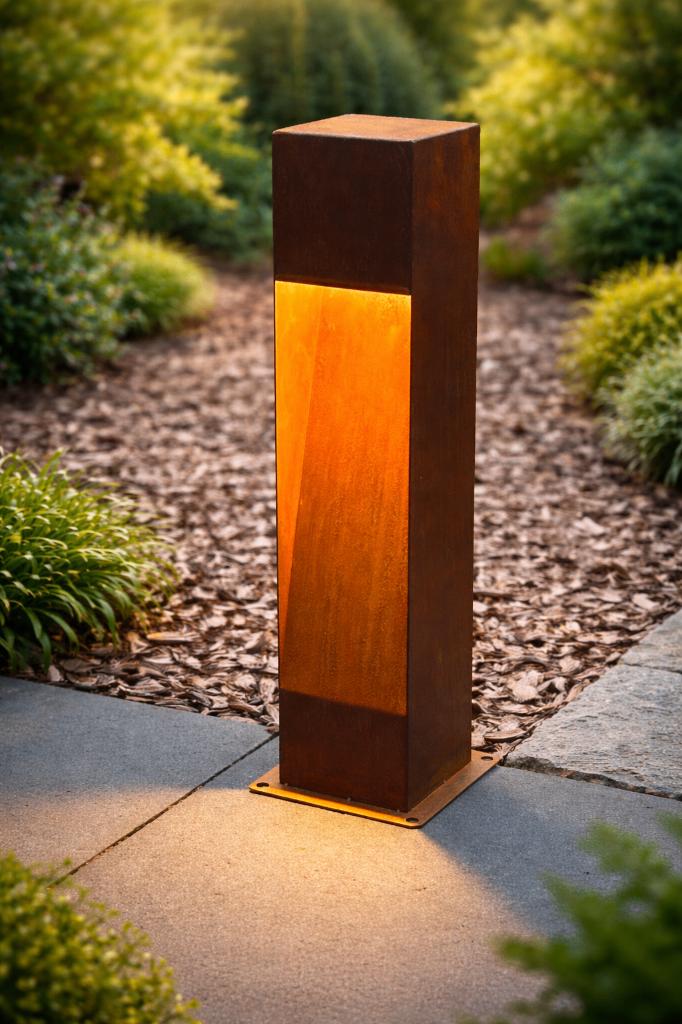 Tuinverlichting - Buitenverlichting -Tuinlamp - Cortenstaal, Tuin en Terras, Buitenverlichting, Minder dan 50 watt, Staande lamp