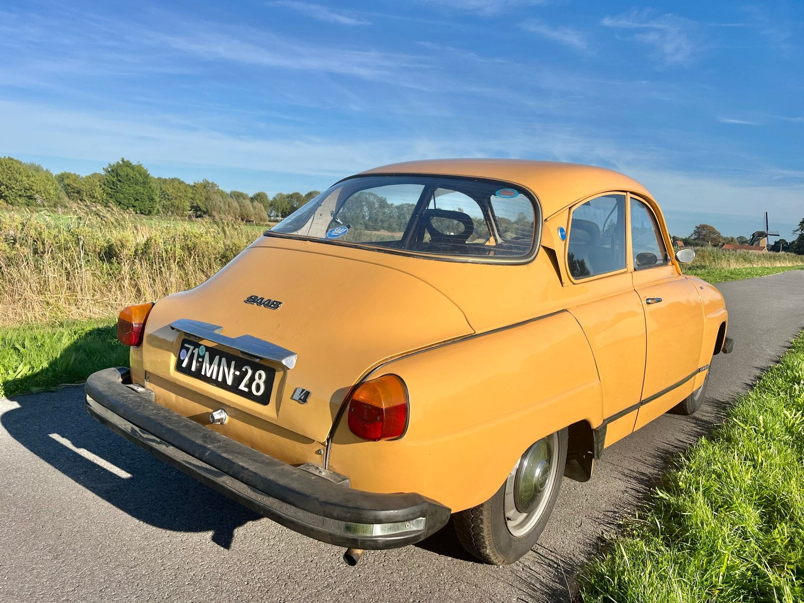 Saab 96 V4 bj 1976. ori Ned. RDW gekeurd. Vrijwel geen roest, Auto's, Beige, 4 cilinders, Beige, Handgeschakeld