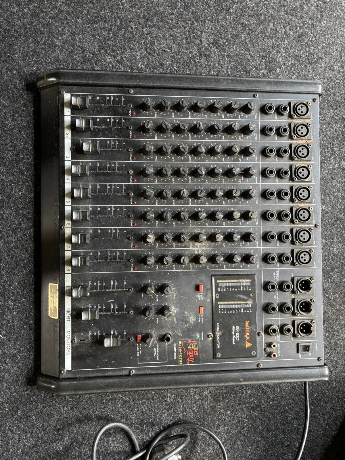 Mengtafel Samick 820, Ophalen, Gebruikt