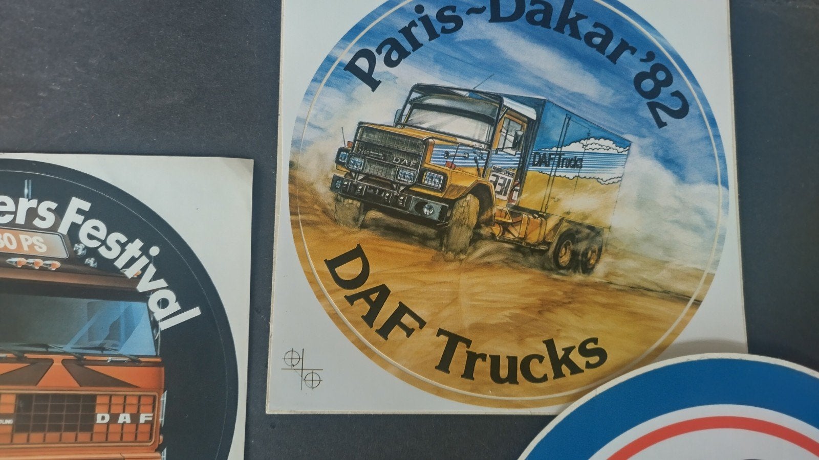 Daf Stickers Dakar 1982 Truckers Festival Pol, Verzenden, Zo goed als nieuw