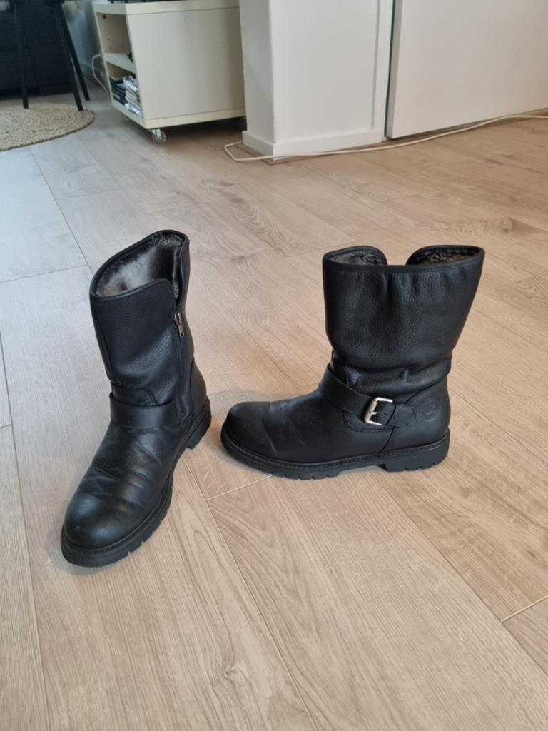 Panama Jack laarzen, mt 40, zwart leder, Kleding | Dames, Schoenen, Zwart, Lage of Enkellaarzen, Ophalen of Verzenden, Zo goed als nieuw
