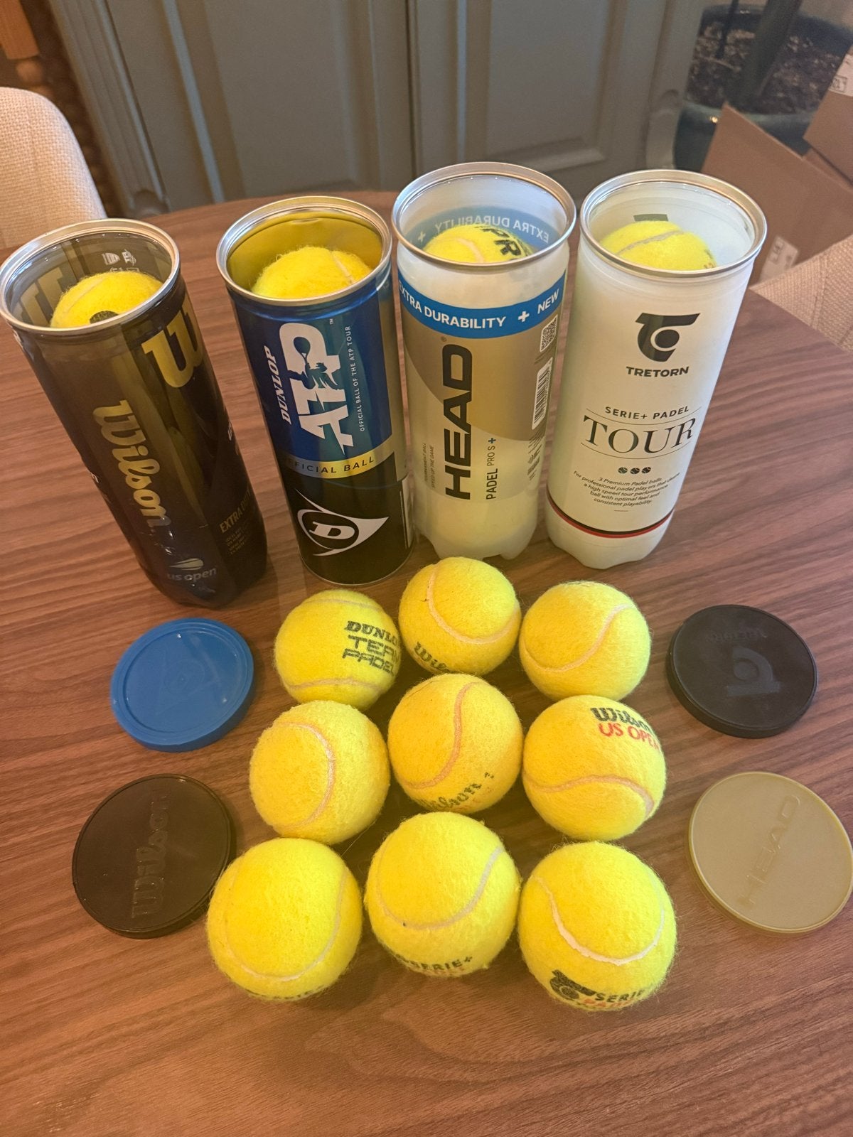 Padel tennisballen - nieuwer en gebruikt, Gebruikt, Ballen, L00, Ophalen of Verzenden