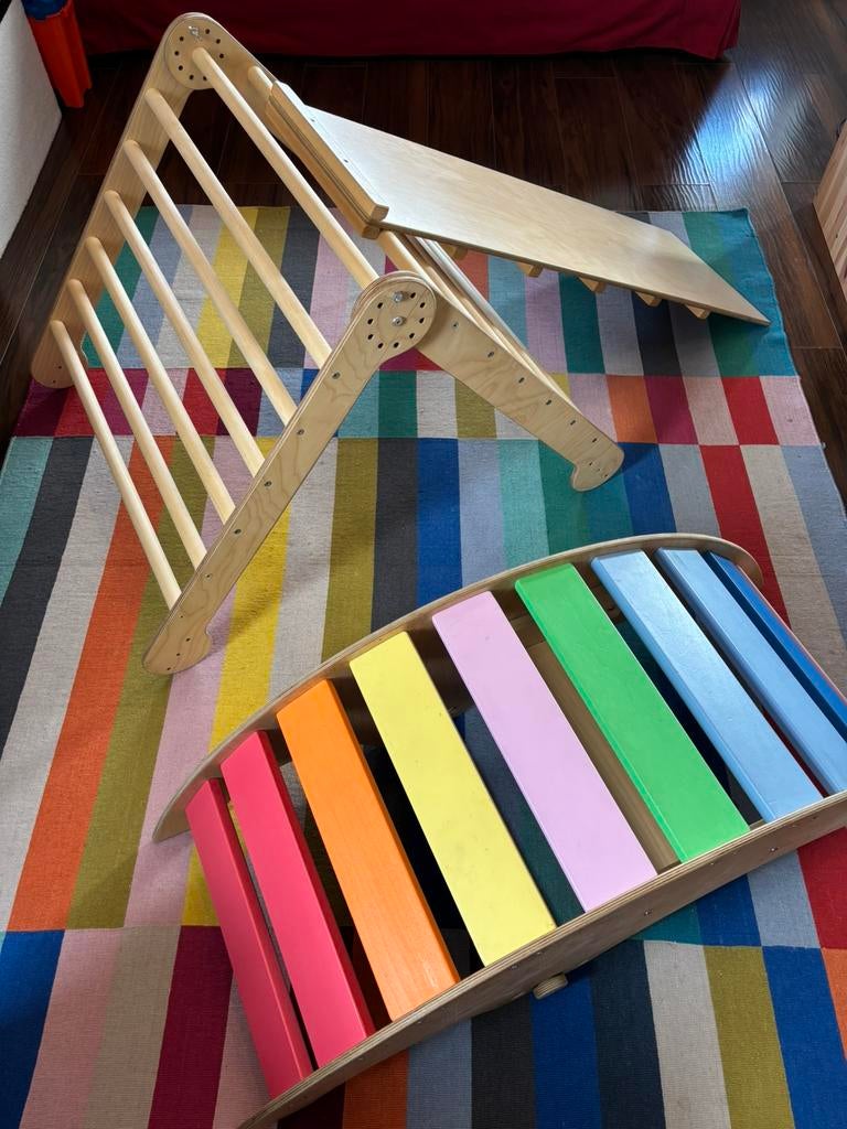 Pikler triangle set with swing., Ophalen, Zo goed als nieuw