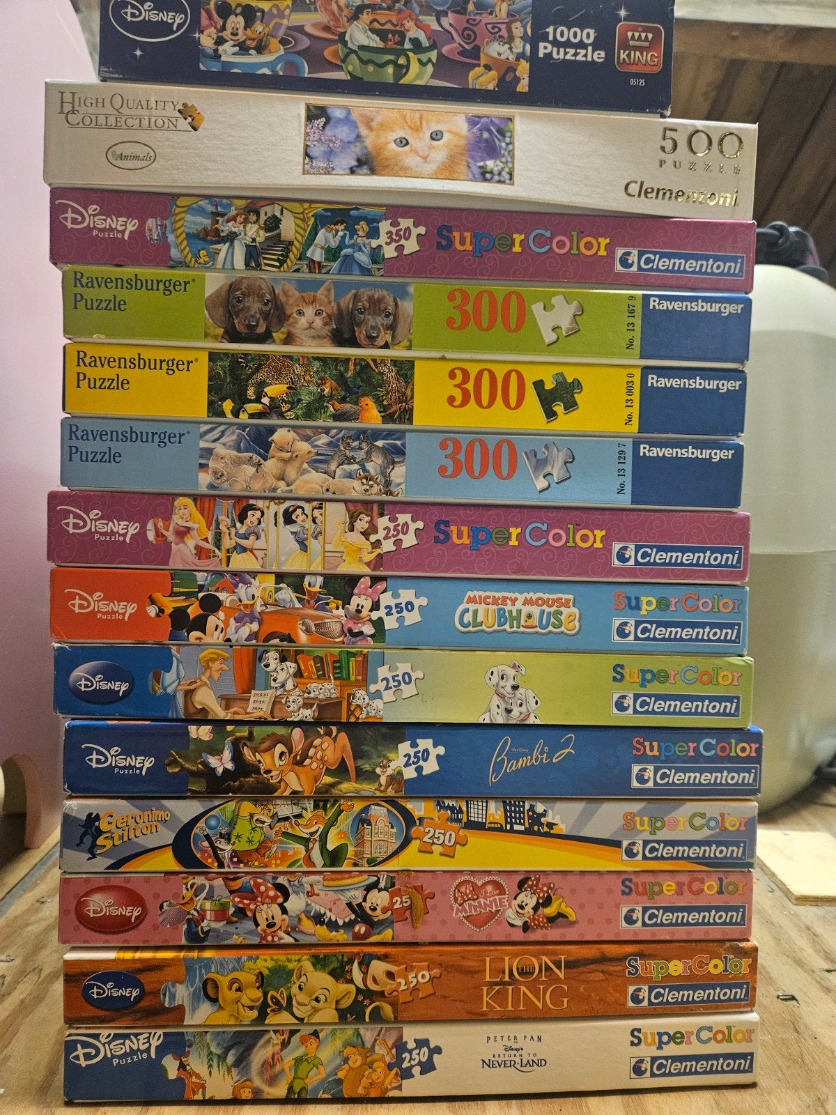 Grote collectie Disney en Ravensburger legpuzzels, Ophalen of Verzenden, 500 t/m 1500 stukjes, Gebruikt, Legpuzzel