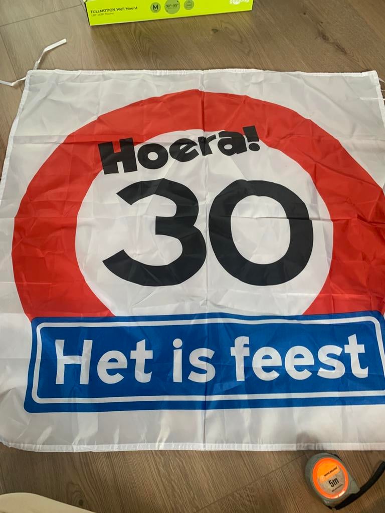 Grote 30 vlag, Ophalen of Verzenden, Nieuw