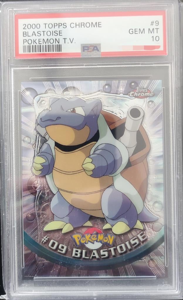 PSA 10 - 2000 Topps Chrome Blastoise #9 (pop 206), Hobby en Vrije tijd, Verzamelkaartspellen | Pokémon, Nieuw, Ophalen of Verzenden