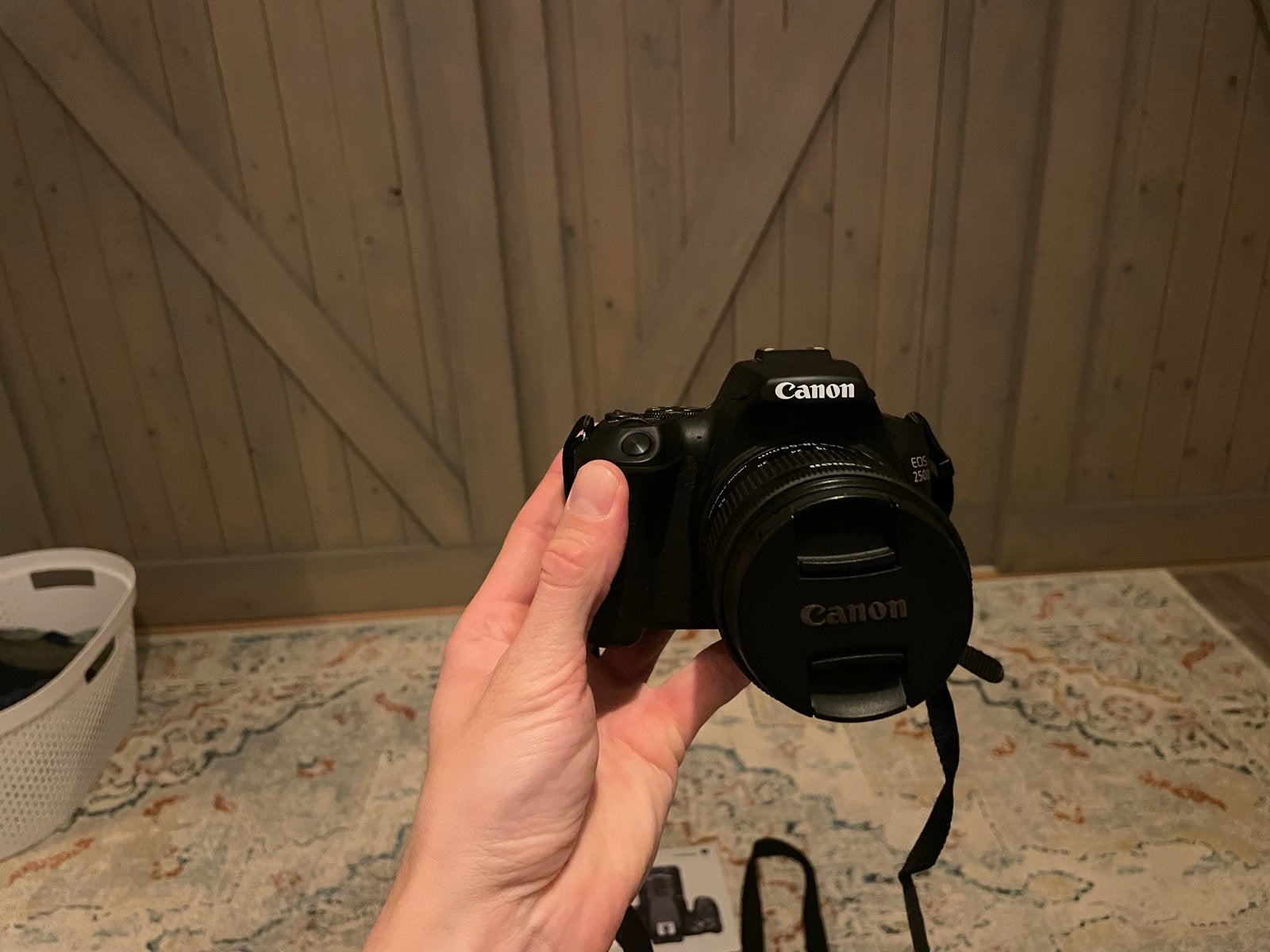 Canon 250D spiegelreflexcamera met 18-55mm lens en tas, Audio, Tv en Foto, Ophalen of Verzenden, Cameratas, Spiegelreflex, Canon