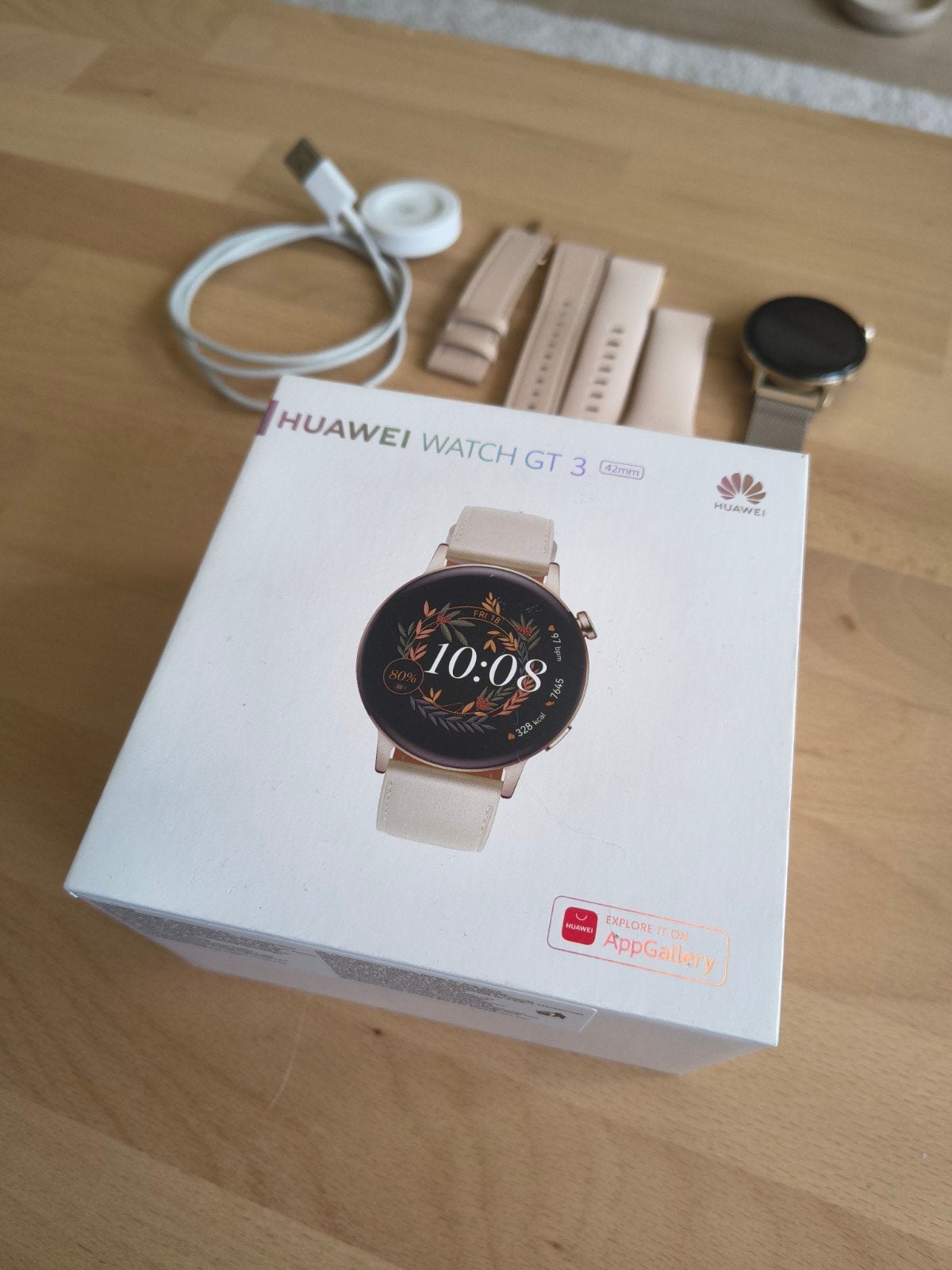 Huawei Watch GT3 42mm, Zwart, Ophalen of Verzenden, Zo goed als nieuw, Huawei