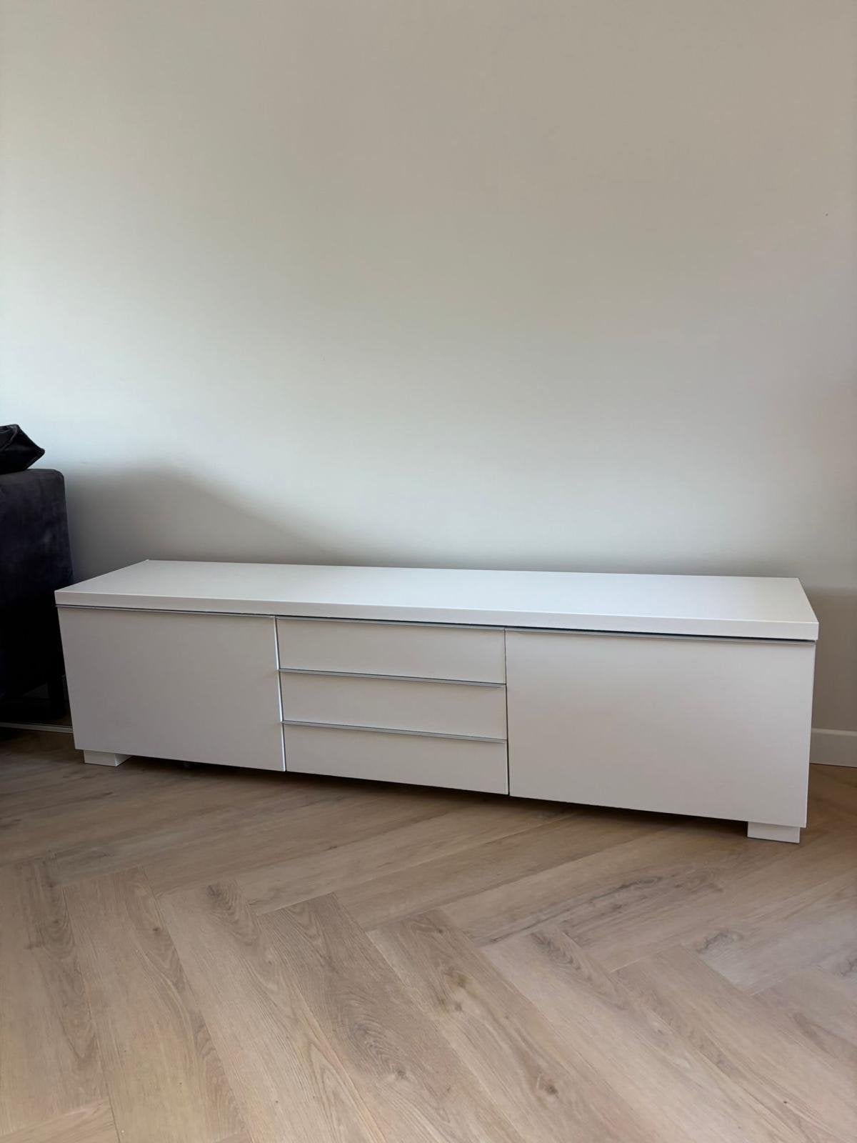Ikea TV Meubel/Kast Hoogglans Wit, Ophalen, Kunststof, 150 tot 200 cm, Zo goed als nieuw