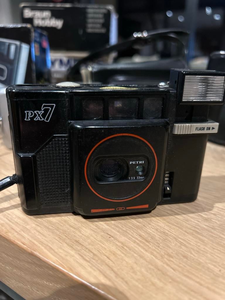 Petri PX7 Compact Camera met Flash - Vintage Fotografie, Ophalen of Verzenden, Gebruikt, Compact, Overige Merken