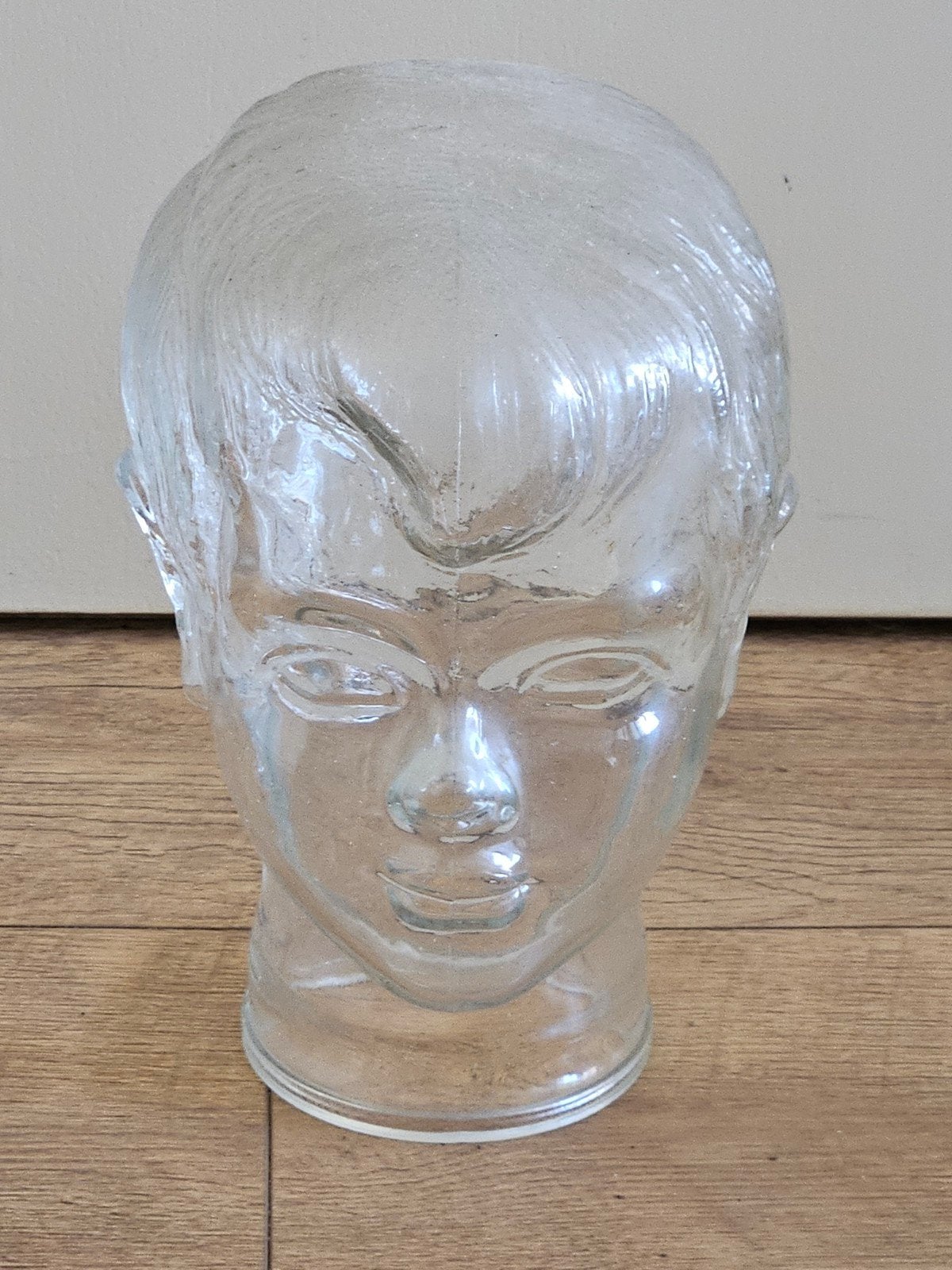 Glazen jongenshoofd - etalagepop - 25 cm hoog, Ophalen