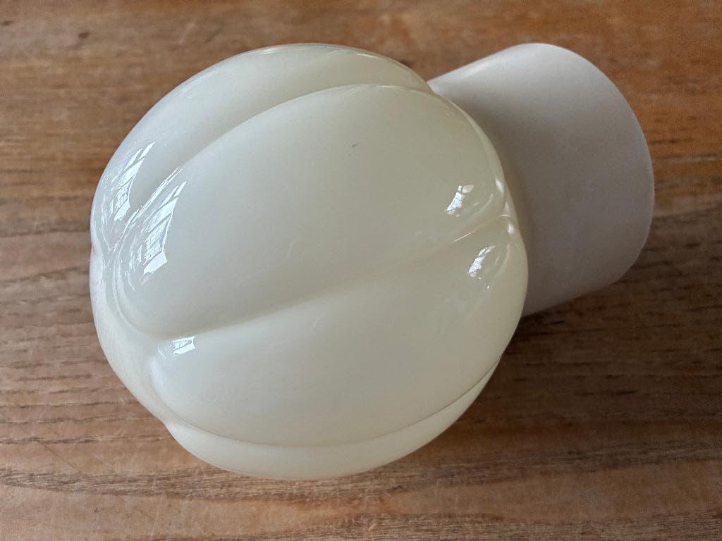 Vintage lampenbol schroefkogel melkglas Thabur beige glas, Huis en Inrichting, Ophalen of Verzenden, Zo goed als nieuw, Glas