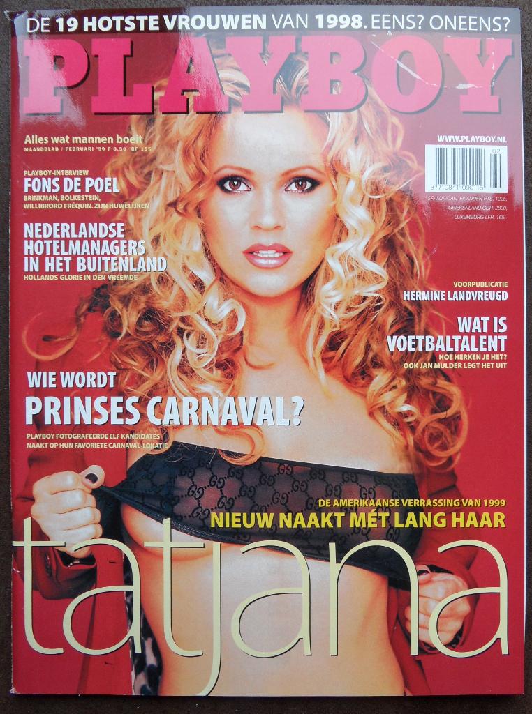 Playboy Februari 1999 – Tatjana  + carnavalsprincessen, Verzenden, Zo goed als nieuw, Overige typen