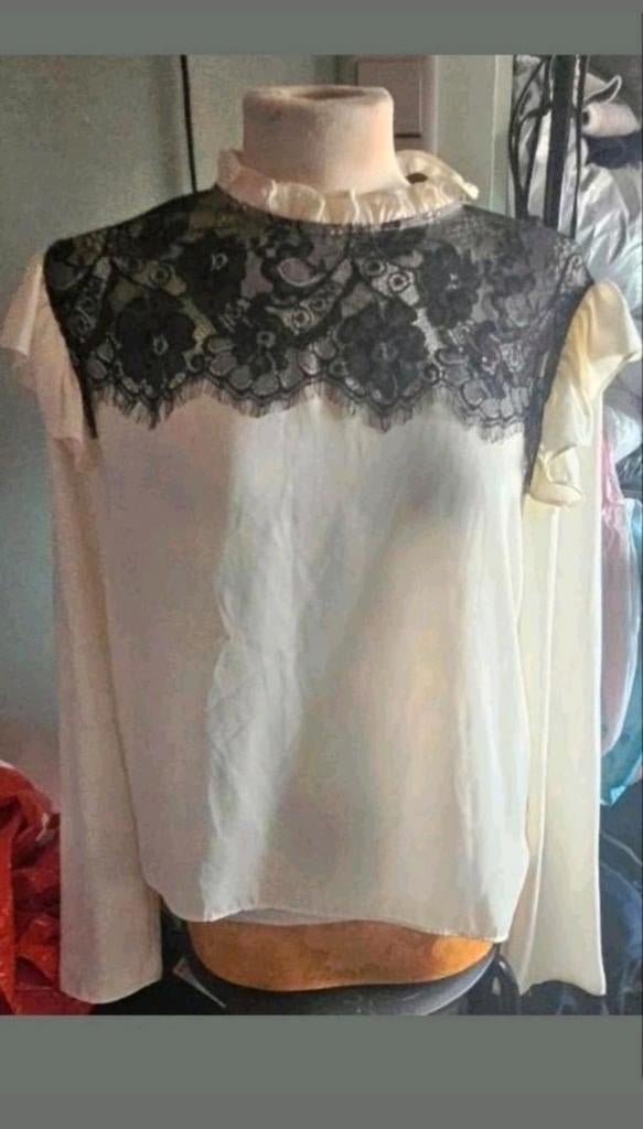 Zara crèmekleurige blouse, Zara, Ophalen of Verzenden, Zo goed als nieuw, Maat 42/44 (L)