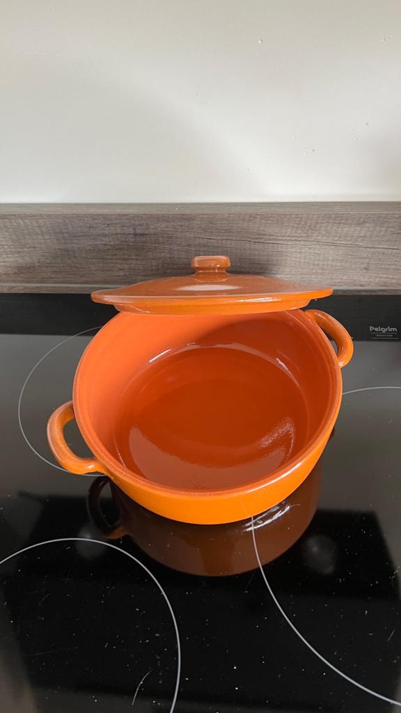 Rōmertopf achtige sudderpan, Ophalen of Verzenden, Zo goed als nieuw, Overige materialen, Koekenpan of Braadpan