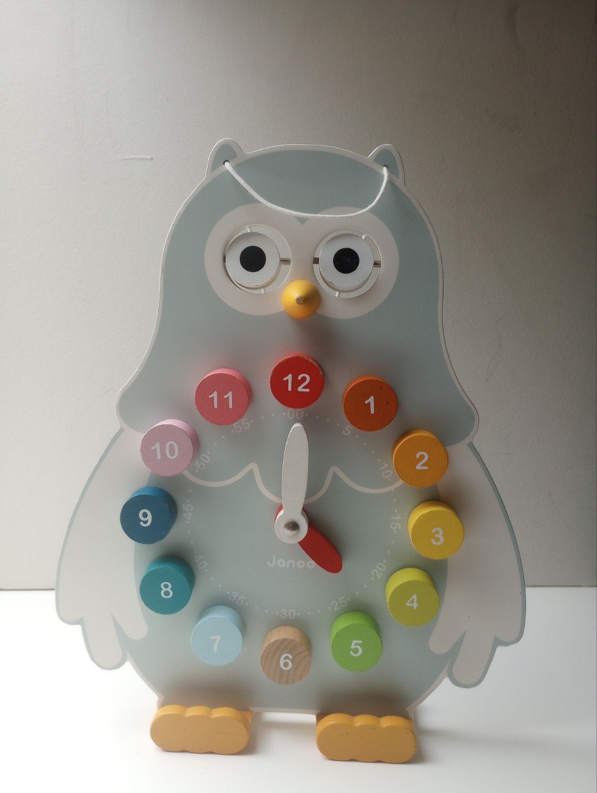 Janod Houten Uil Klok - Leerklok voor Kinderen, Ophalen of Verzenden, Jongen of Meisje