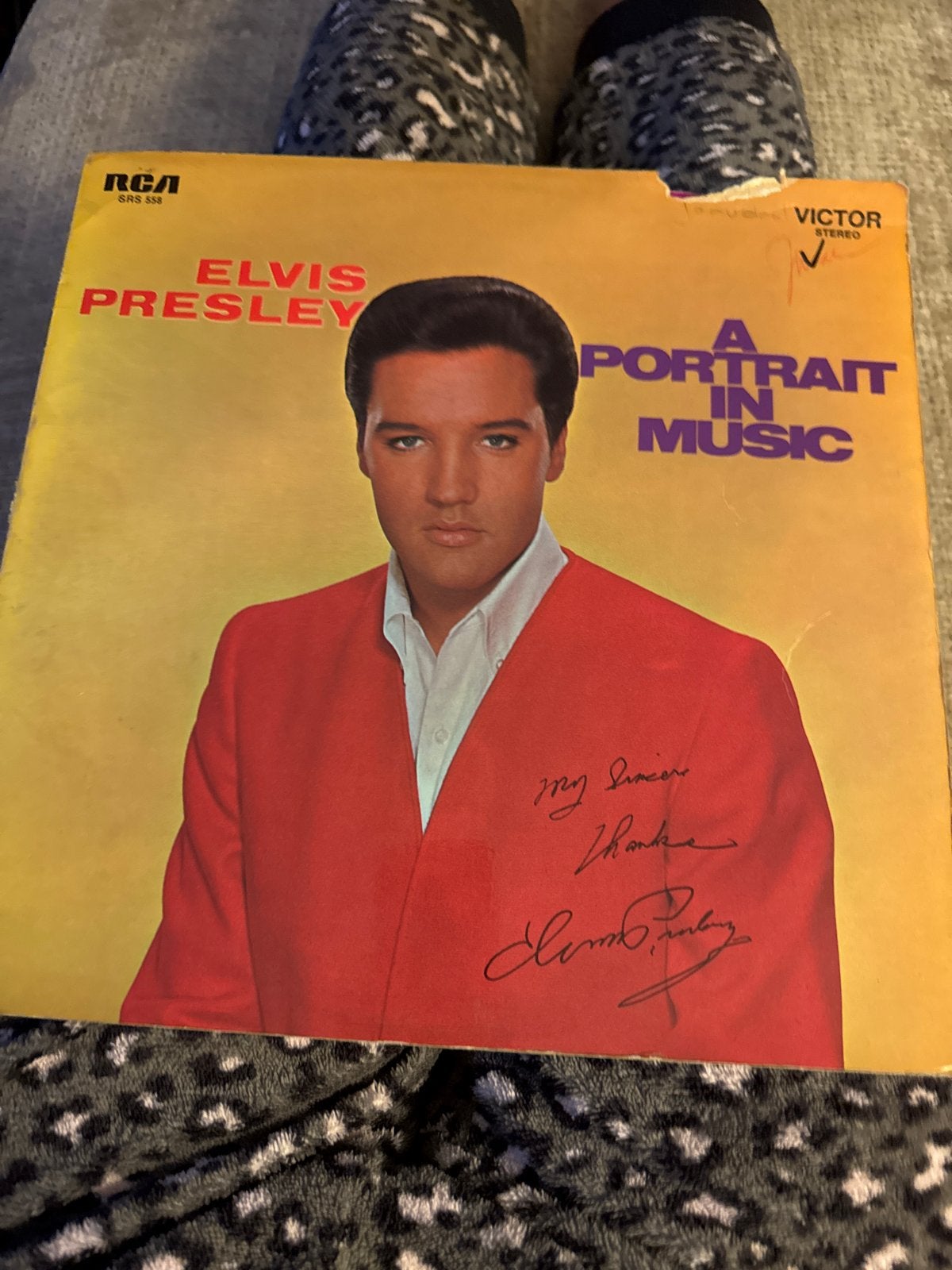 Elvis Presley - A Portrait in Music LP (Gesigneerd), LP, Gebruikt, Pop, Gesigneerd