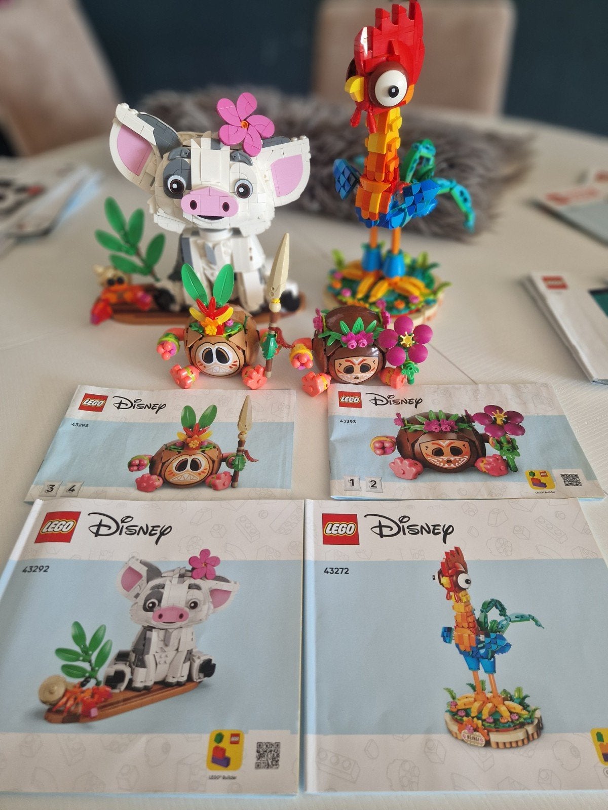 LEGO Disney Moana set: Pua, Heihei en Kakamora, Lego, Ophalen of Verzenden, Zo goed als nieuw, Complete set