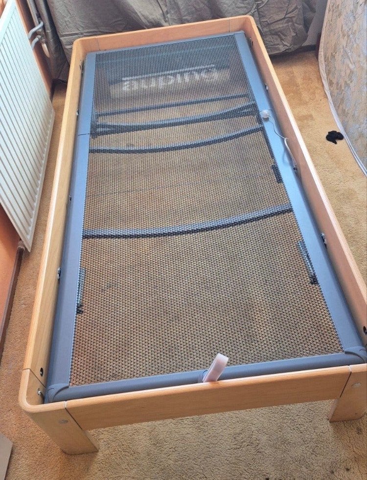 Auping Auronde eenpersoonsbed met spiraalbodem, 90 cm, Eenpersoons, Bruin, Ophalen of Verzenden
