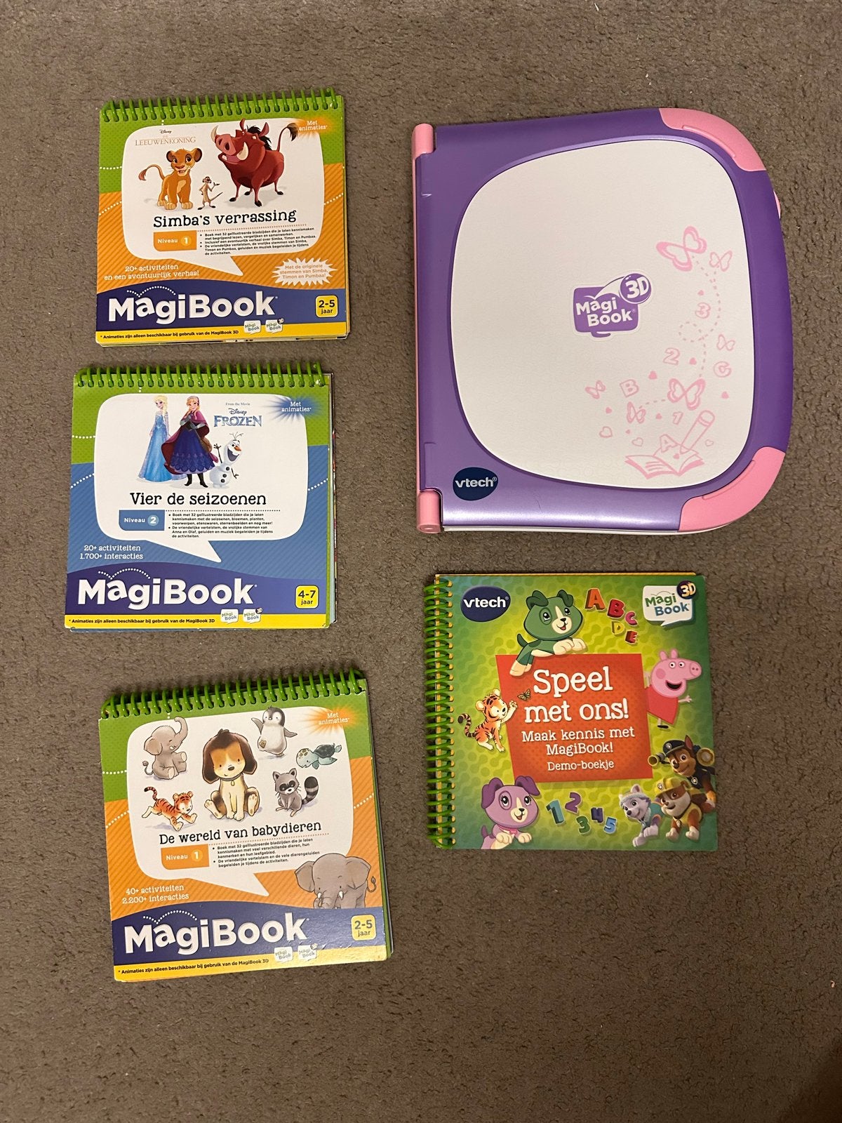 VTech MagiBook 3D met 4 interactieve boeken, Kinderen en Baby's, Ophalen, Gebruikt, 2 tot 4 jaar