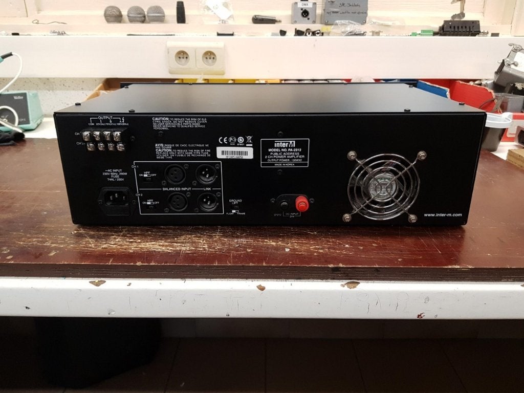 InterM PA-2312 100V versterker, Ophalen