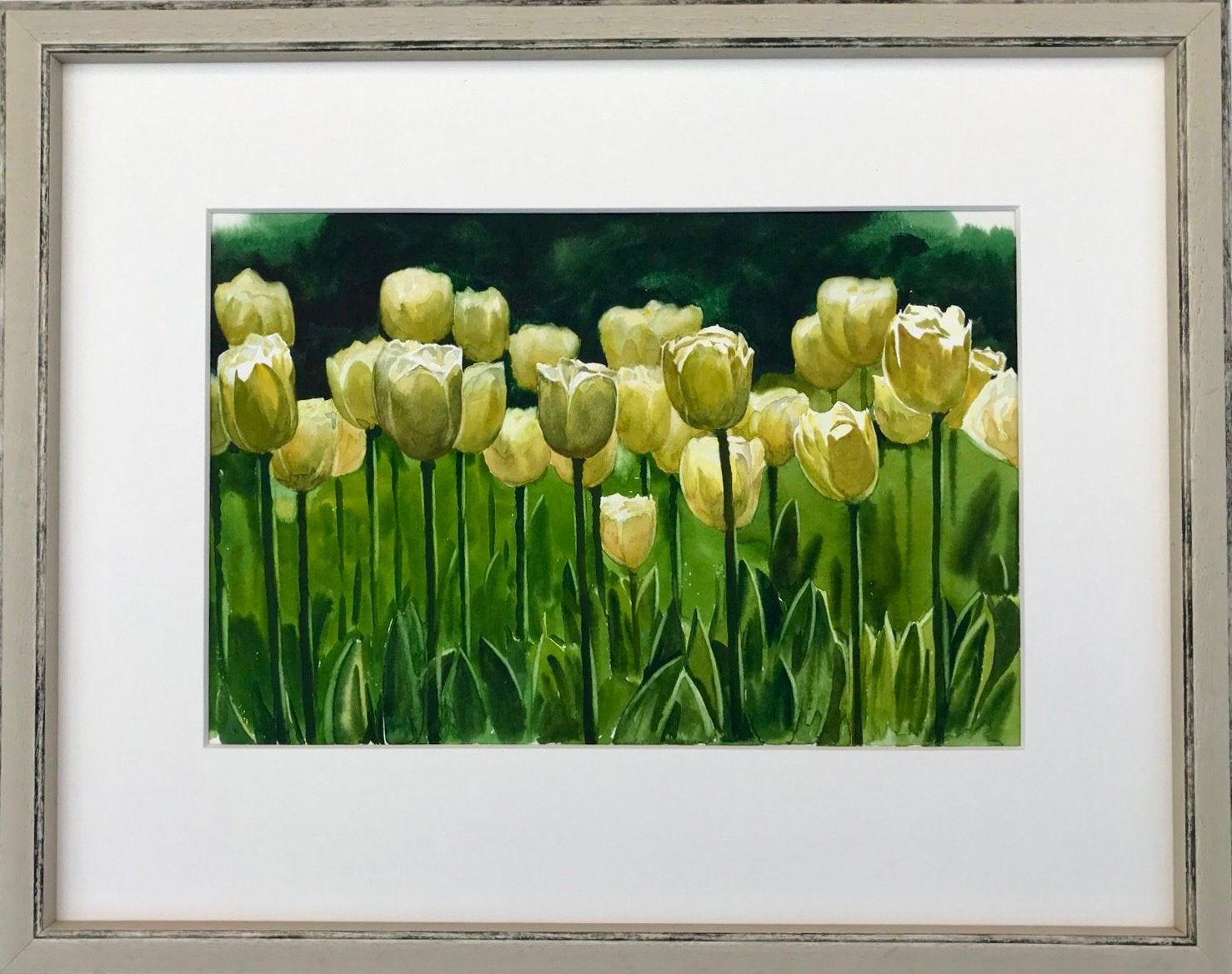 Tulpen, Antiek en Kunst, Kunst | Schilderijen | Modern, Aquarel, Papier/karton, Ophalen of Verzenden, Bloemen