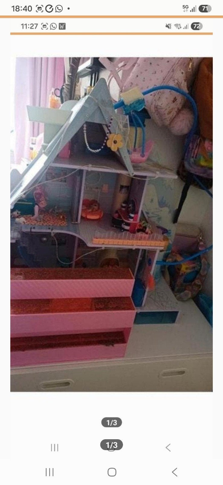 Groot poppenhuis winter chalet lol speelgoed l.o.l kinder, Ophalen, Gebruikt, Poppenhuis