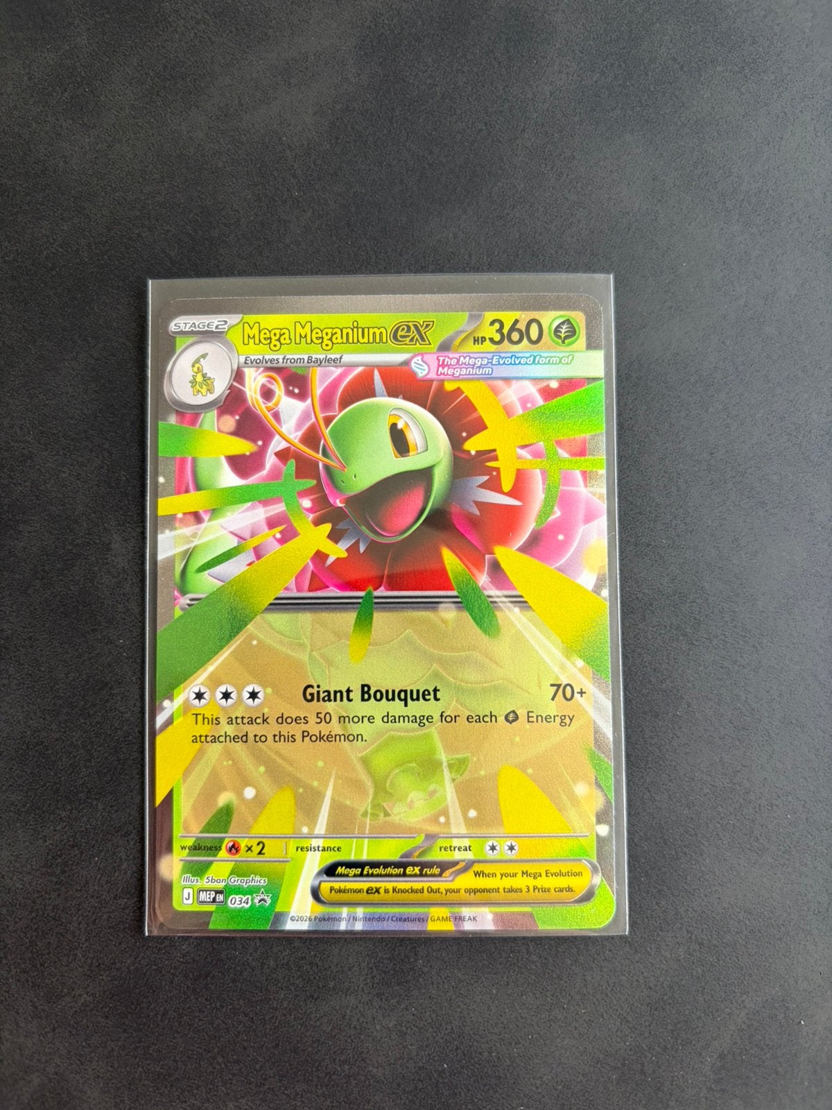 Mega Meganium ex - 034 - ME: Mega Evolution Promo (MEP), Hobby en Vrije tijd, Verzamelkaartspellen | Pokémon, Ophalen of Verzenden