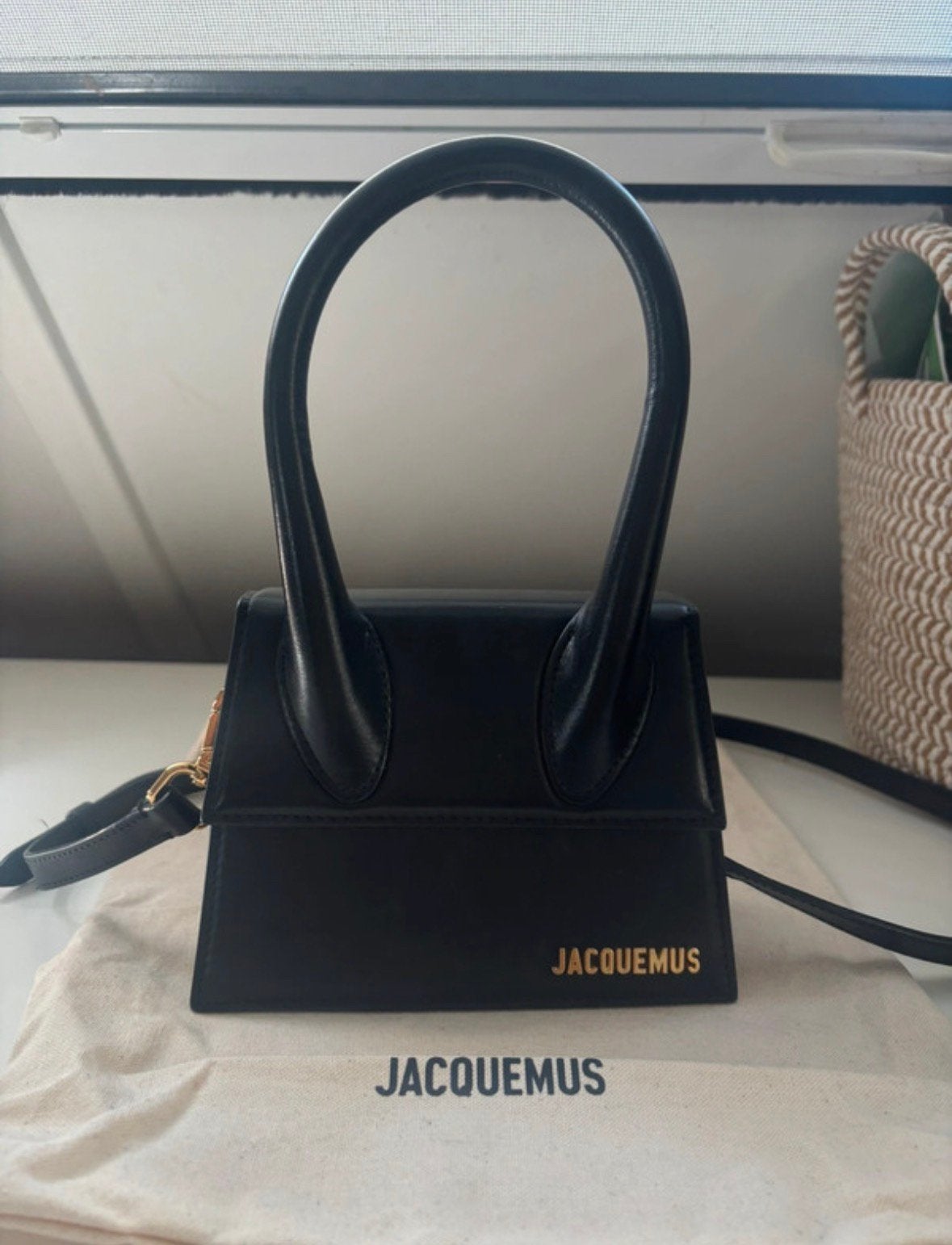 Jaquemus Le chiquito moyen zwart, Ophalen of Verzenden, Nieuw, Zwart, Handtas