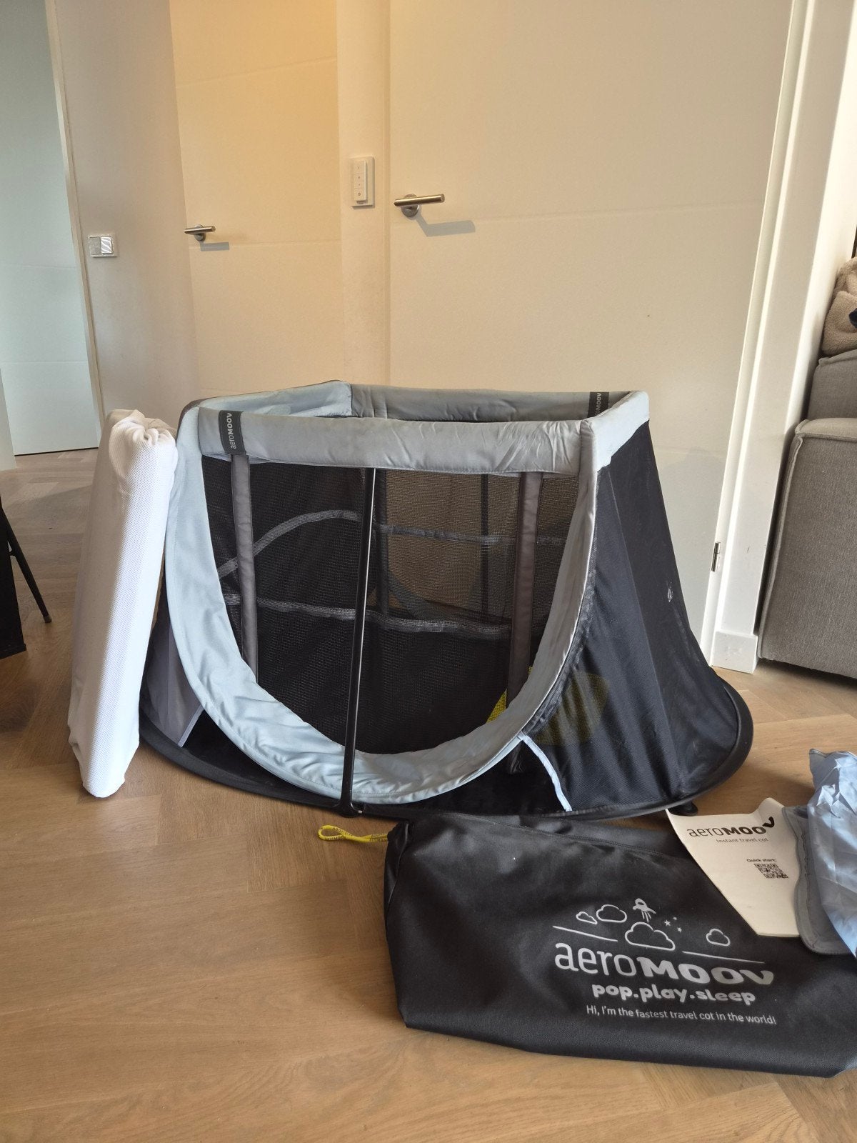 Aeromoov reisbedje campingbedje, Ophalen