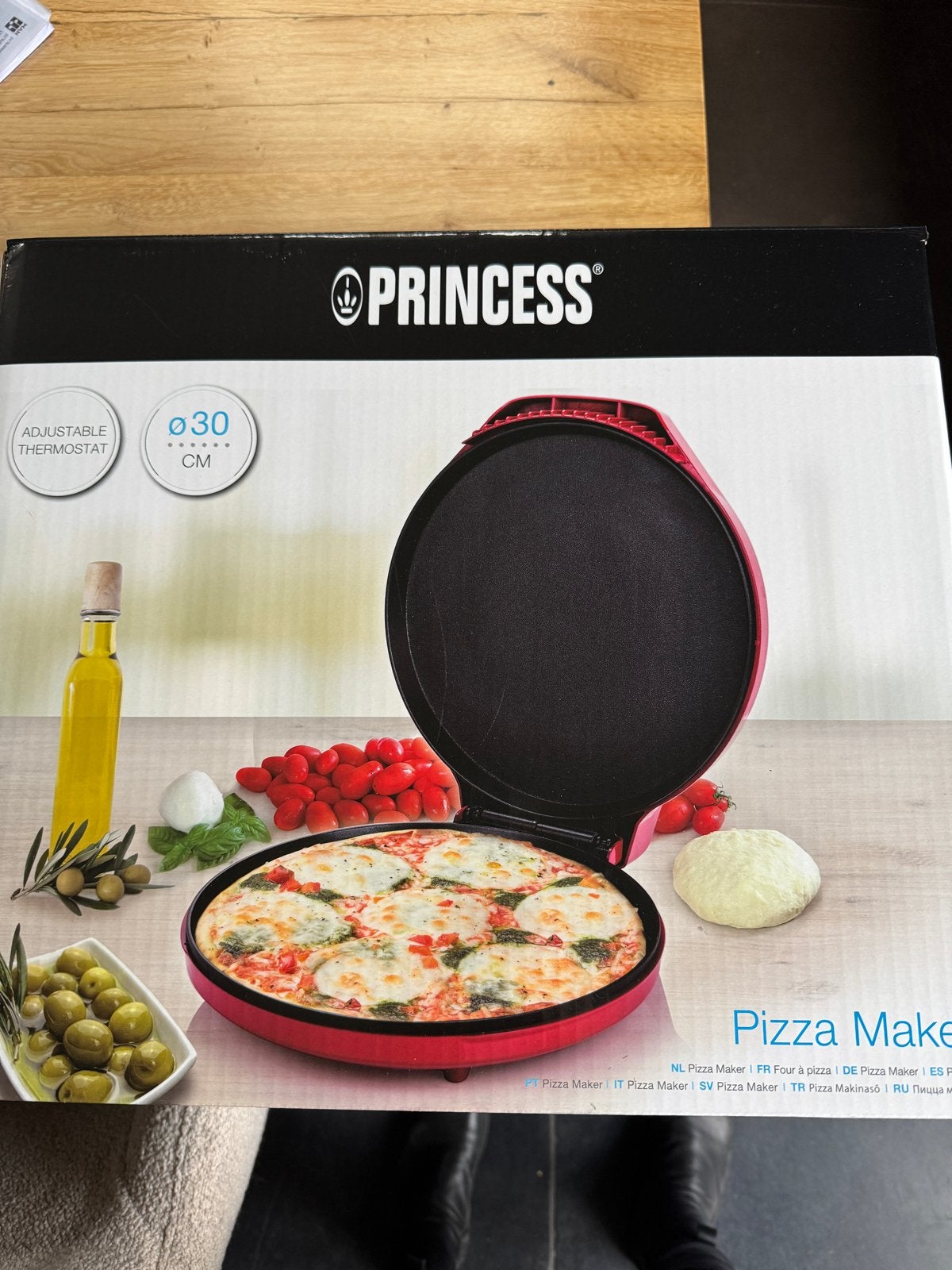 Princess Elektrische Pizza Maker - Ø30cm, Verstelbare Thermo, Ophalen, Minder dan 45 cm, Pizzaoven, Nieuw