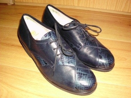Christian Dietz mt.40,5 (7) dames schoenen blauw leer, Schoenen met lage hakken, Blauw, Christian Dietz, Ophalen of Verzenden