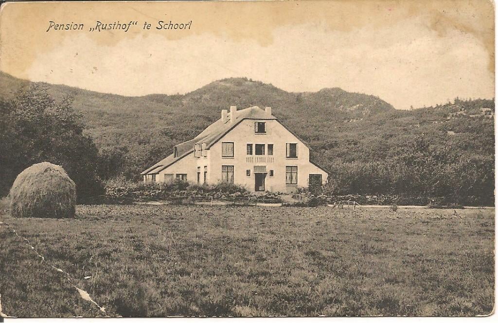 Pension Rusthof te Schoorl., Verzamelen, Ansichtkaarten | Nederland, Ophalen of Verzenden, 1920 tot 1940, Ongelopen, Noord-Holland