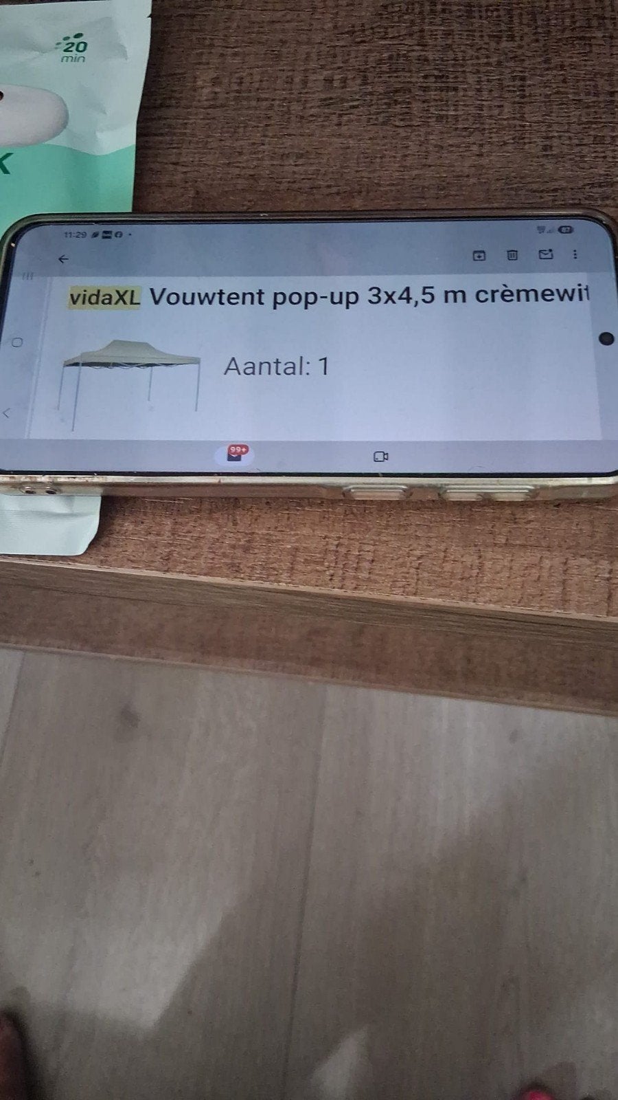 vouwtent pop-up 3x4.5 cremewit, Ophalen of Verzenden, Nieuw, Minder dan 5 meter