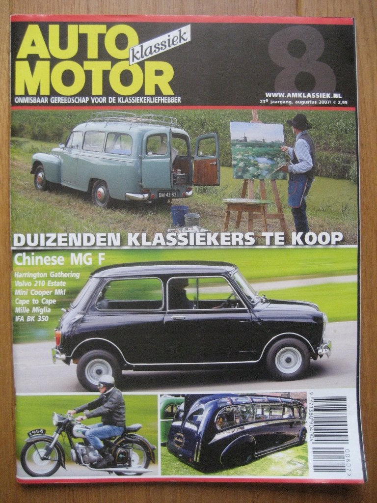 Auto Motor Klassiek 8 2007 Mini Cooper Mk1, IFA BK 350, MG F, Verzenden, Nieuw, Volvo