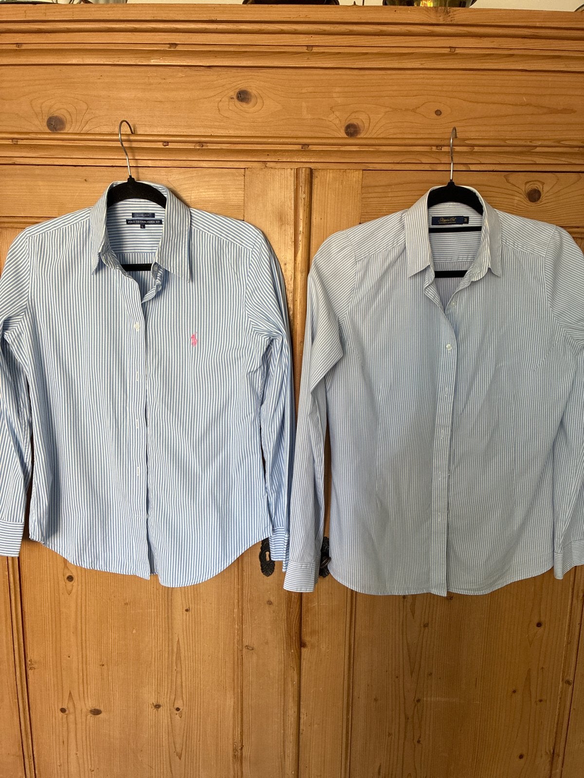 Polo Ralph Lauren (L) en Steppin' Out (M) blouses, Ophalen of Verzenden, Gedragen, Maat 38/40 (M), Blauw