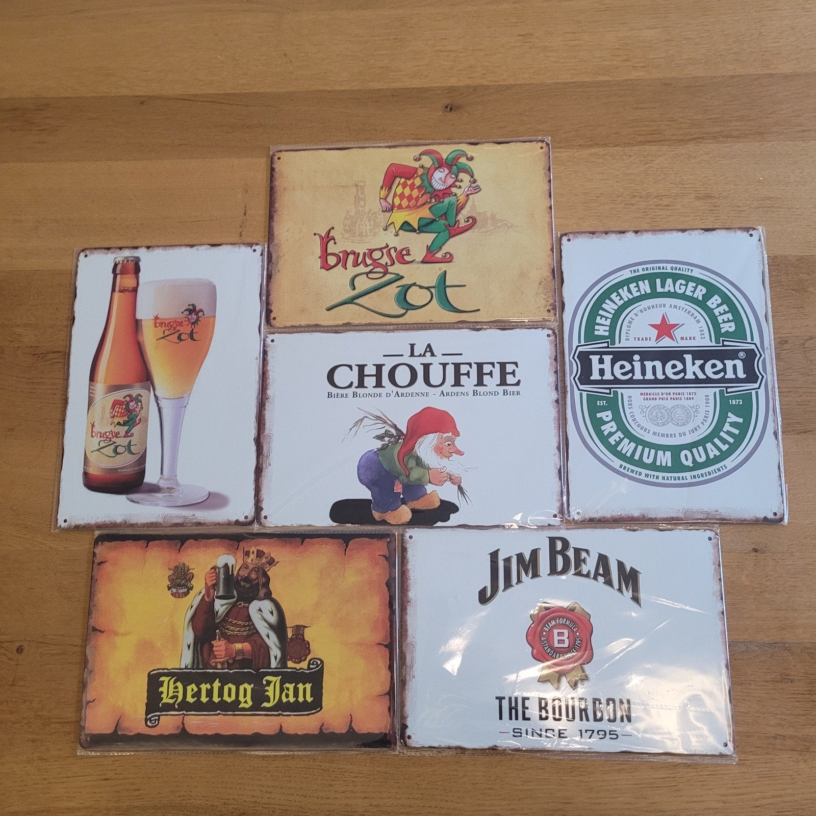Nieuwe metalen wandborden! Mancave wanddecoratie! bordje!, Verzamelen, Ophalen of Verzenden, Nieuw, Reclamebord, Plaat of Schild