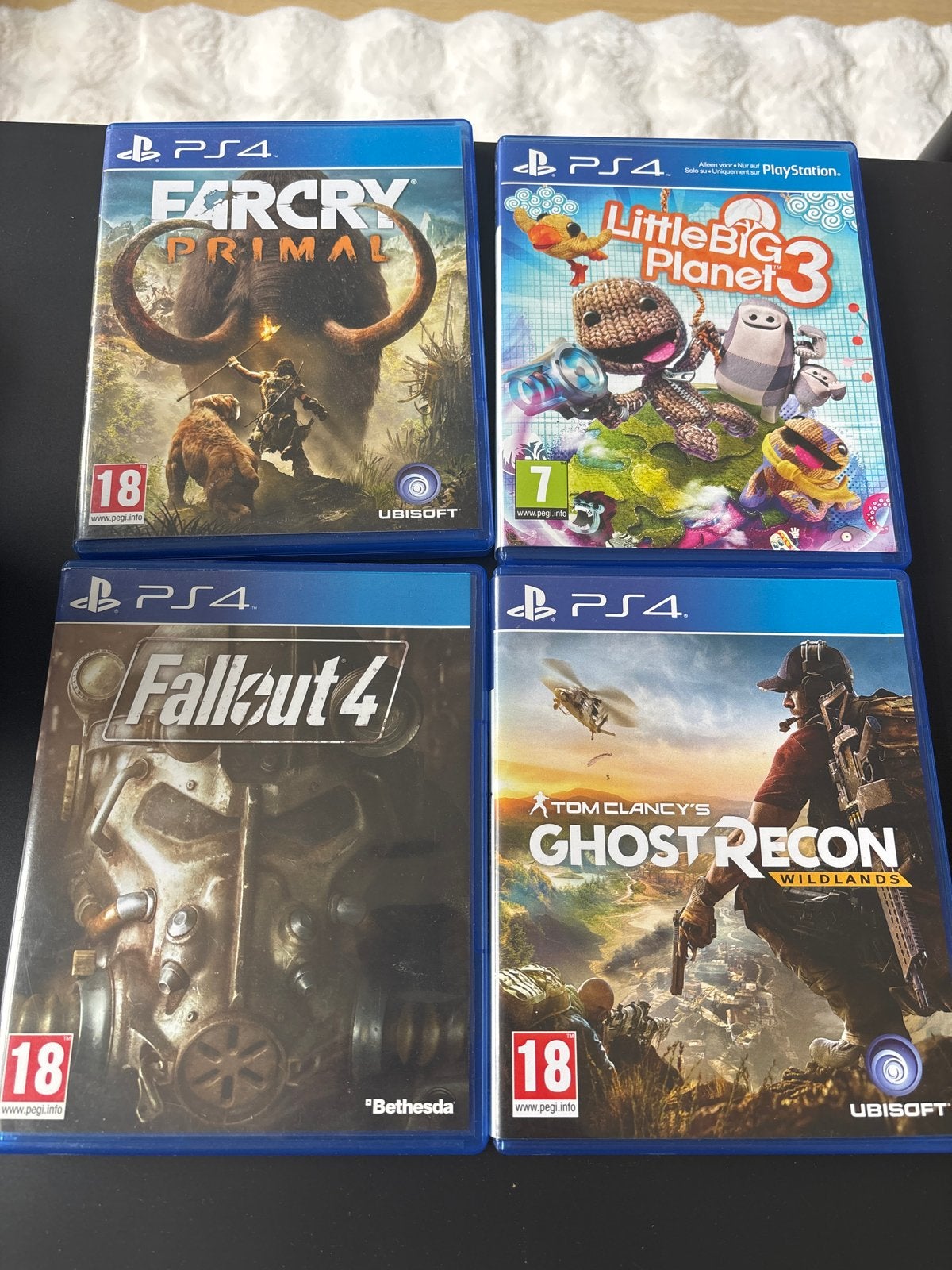 PS4 Games: Far Cry Primal, Fallout 4, LittleBigPlanet 3, Gho, Spelcomputers en Games, Games | Sony PlayStation 4, Online, Gebruikt