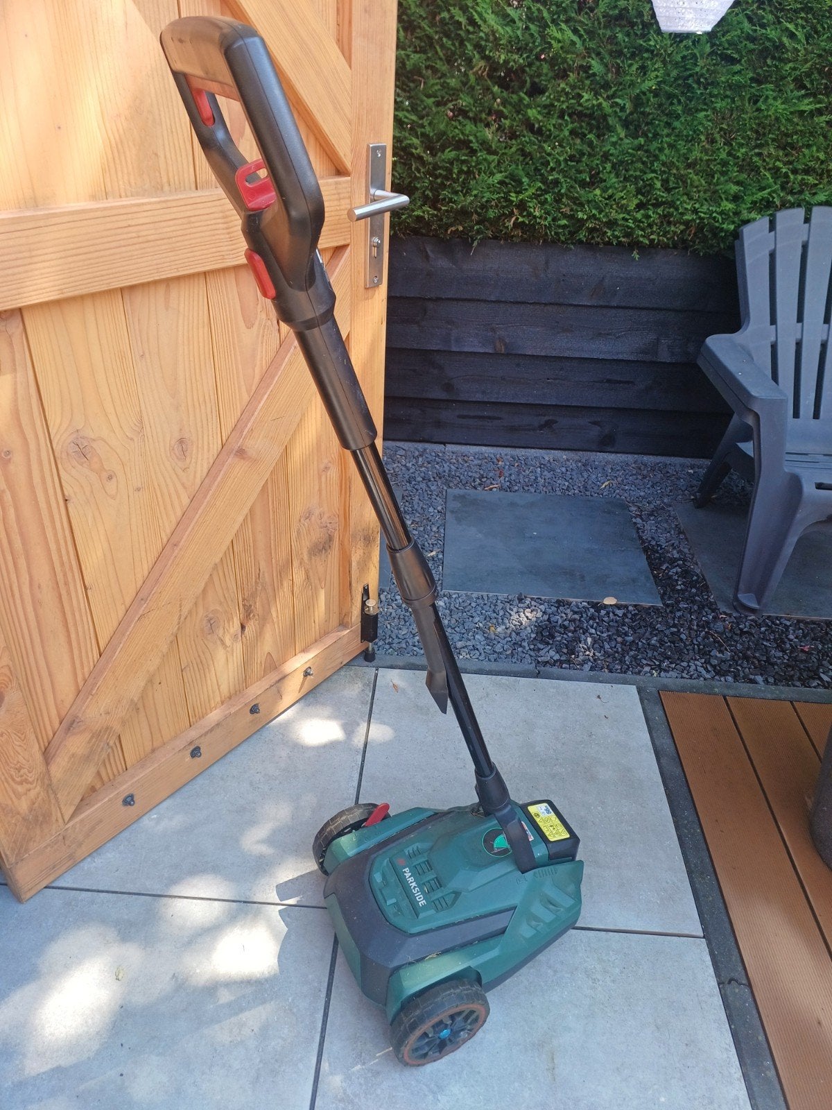 Grasmaaier op accu, Ophalen, Gebruikt