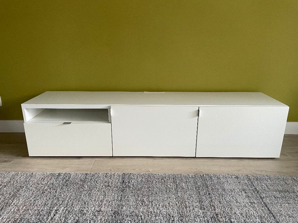 Besta tv meubel (Ikea), Ophalen, Gebruikt, 150 tot 200 cm, Minder dan 100 cm