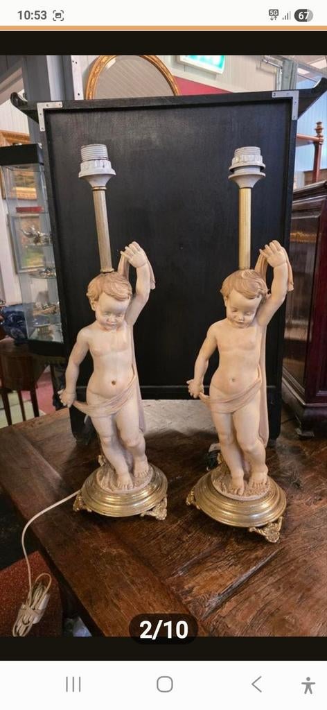Stel porseleinen lampen, Antiek en Kunst, Ophalen